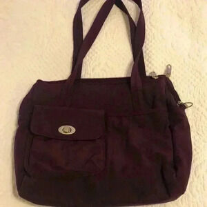 Magellan’s purple nylon shoulder bag.